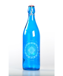 Aquamarine Elevated Glass Bottle