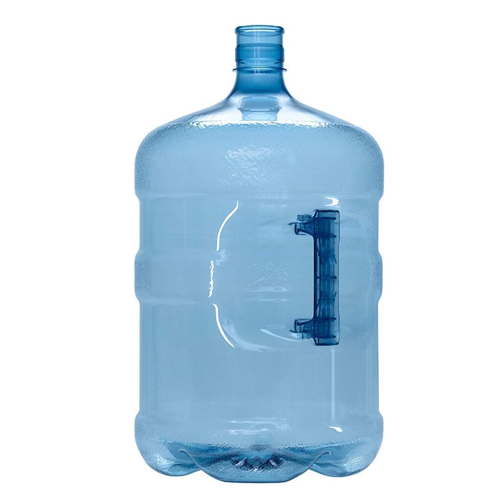 5 Gallon PET Plastic Crown Top Water Bottle Blue Dot Water